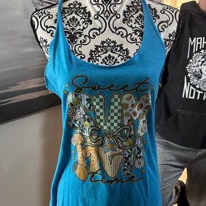 Blue Graphic Women's Tank Top